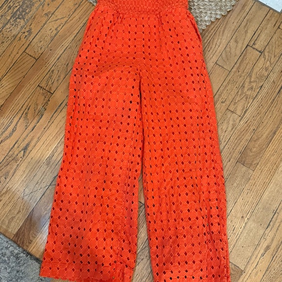 Maeve by  Anthropology Vibrant Orange Wide-Leg Pants size: Medium - Picture 5 of 5